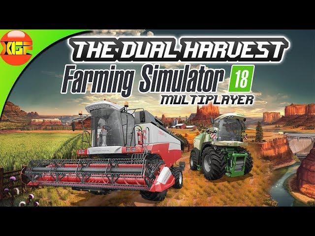 Farming Simulator 18 multiplayer gameplay -191- Harvesting wheat for straw and corn for slurry!