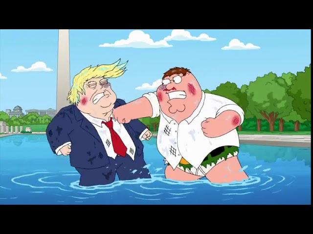 Peter Griffin's ferocious fight with Donald Trump. FULL FIGHT