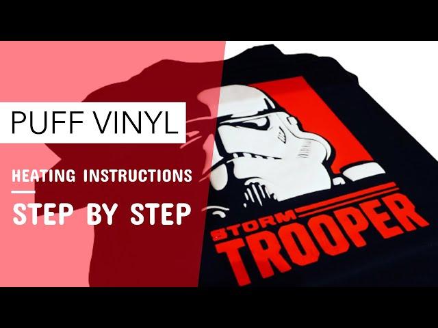 PUFF VINYL HEATING INSTRUCTIONS | How to apply Puff Vinyl with Heat Press