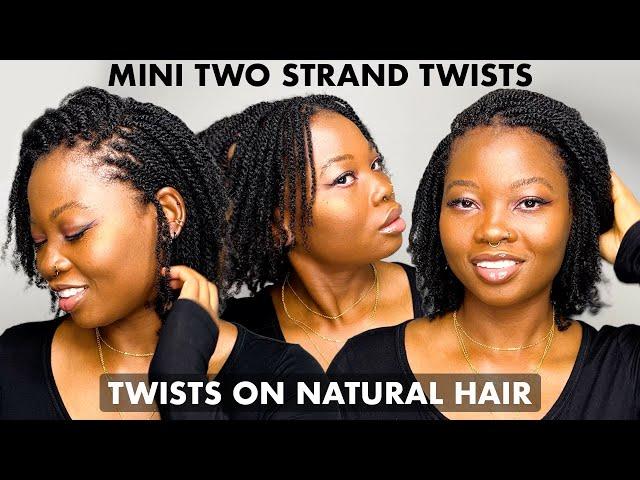 HOW TO MAKE MINI TWO STRAND TWISTS | TINY TWO STRAND TWISTS TUTORIAL | 4CHAIR