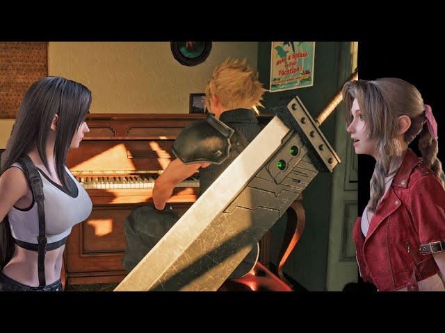 Aerith & Tifa's reaction to Cloud being a Good or Bad Piano Player - FINAL FANTASY VII REBIRTH - PS5