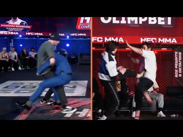 Part 4 | Russian face off  fighters loss control | HFC MMA