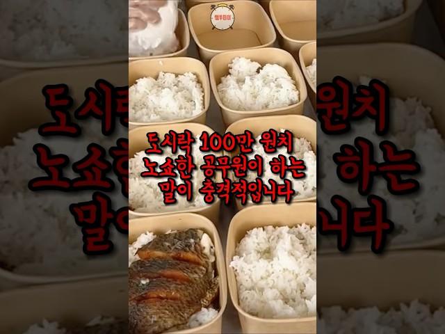 도시락 100개 노쇼한 시누이