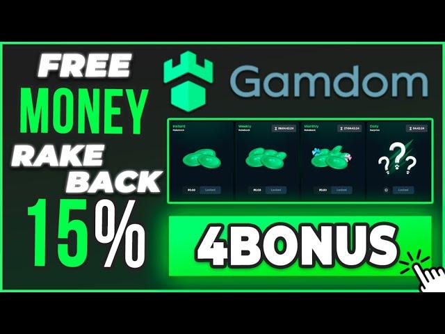 GAMDOM PROMO CODE: "4BONUS" FREE MONEY 15% RAKEBACK 7 DAYS (gamdom promo code 2025)