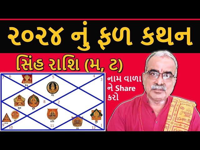 સિંહ રાશિ (મ, ટ) ૨૦૨૪ નું વાર્ષિક ફળ કથન  I DharmGyanam