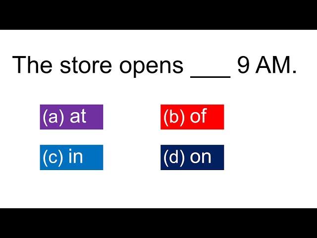 Fill the Correct Preposition || English Grammar Practice Test || Preposition Practice Test ||