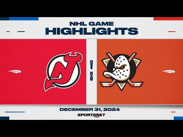 NHL Highlights | Devils vs. Ducks - December 31, 2024