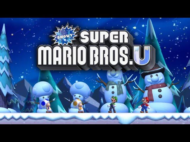 Snowy Super Mario Bros U - 100% Playthrough