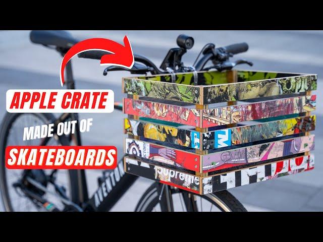 VINTAGE APPLE CRATE MADE OUT OF SKATEBOARDS!