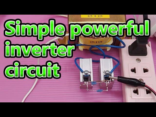 Simple powerful inverter circuit using IRF3205 mosfet || How to make an inverter at home.