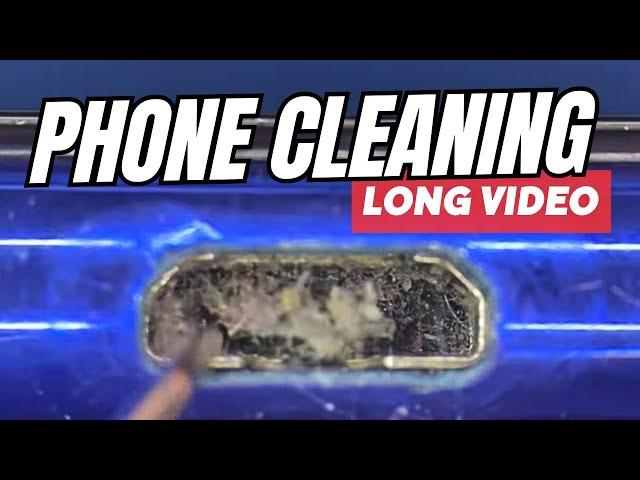 LONG VIDEO of ASMR phone cleaning. See what's hiding inside your phone.