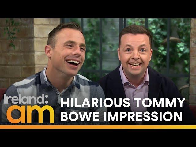 Comedian Oliver Callan has Ireland AM presenters in stitches over Tommy Bowe impression