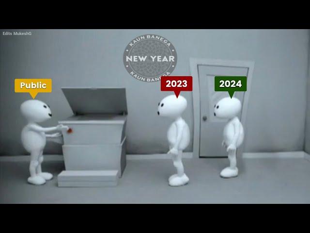 Happy New Year 2024 Funny meme ~ Edits MukeshG