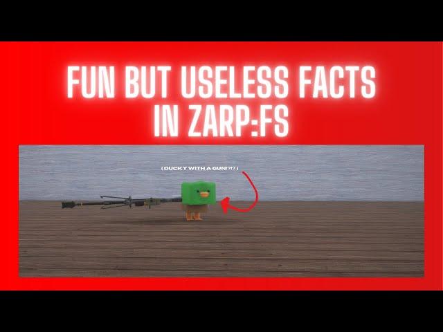 ZARP:FS | Useless But Fun facts!