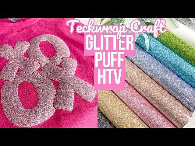 EXCITING NEW GLITTER PUFF HTV | BEGINNER TUTORIAL + TEST WASH