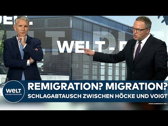 TV-DUELL: Remigration? Migration? Höcke (AfD) und Voigt (CDU) liefern sich Schlagabtausch bei WELT