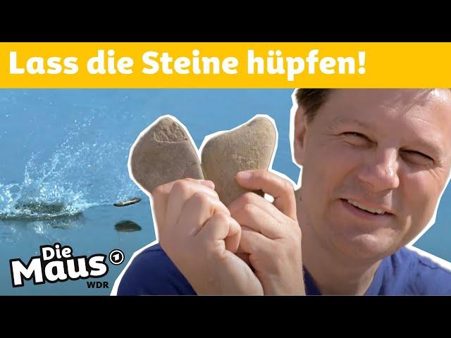 Steine hüpfen - So springen die Steine besonders weit | DieMaus | WDR