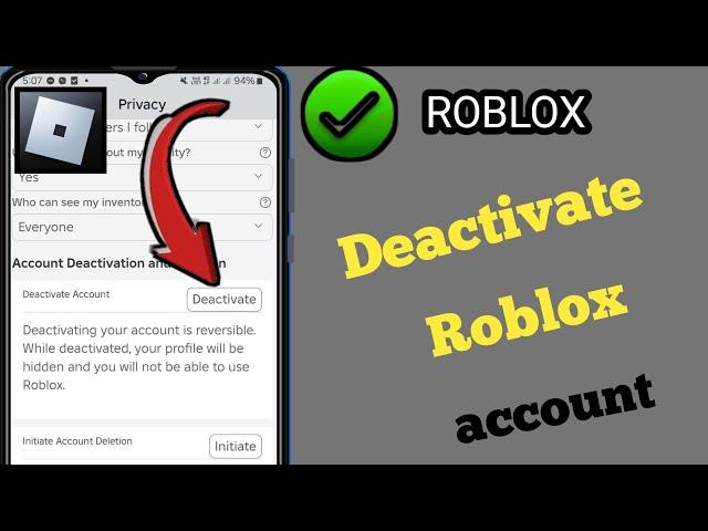 How to deactivate your roblox account (New method 2024)