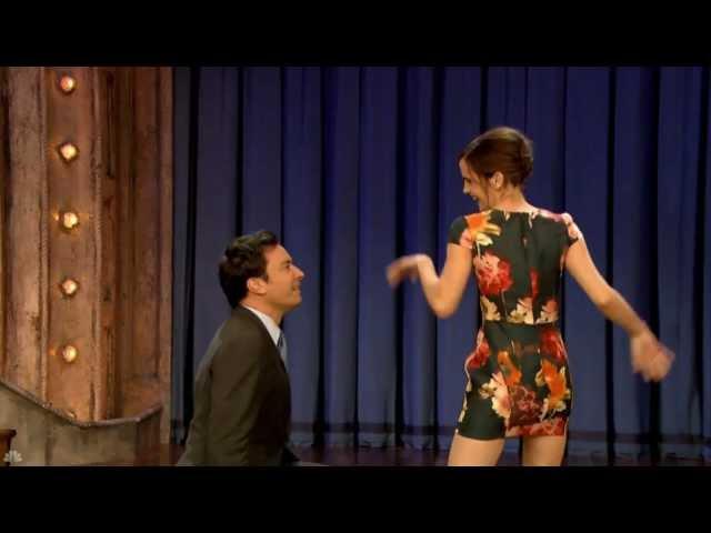 Emma Watson dancing with Jimmy Fallon