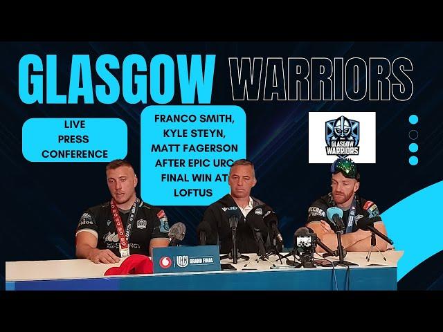GLASGOW WARRIORS:  Live press conference after their win in URC final against Bulls