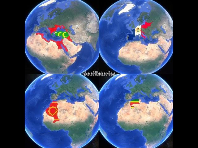Evolution of Algeria, Morocco, Türkiye, & France #maps #history #historymap