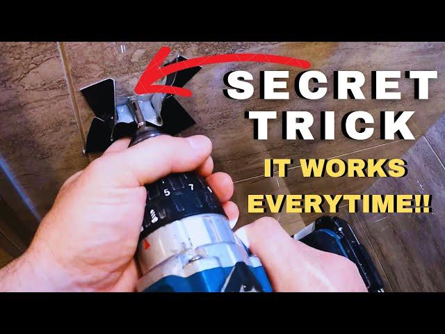 How To Drill Through Hard Porcelain Tile Using Cheap Drill Bits | AKA The Tape Trick