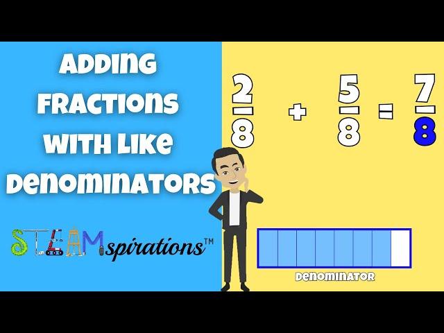 How do you Add Fractions with Like Denominators? | #steamspirations #steamspiration