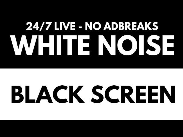 NO ADBREAKS: White Noise Black Screen for Insomnia Relief | Restful Sleep Sounds - LIVE 24/7