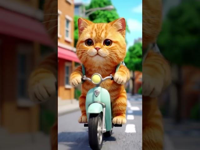 Cat Drive the Bike