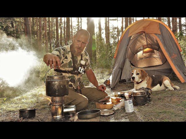 Рыбалка С Ночёвкой! Двое суток В Красивом Месте. Быт и Еда На Огне! Часть1.