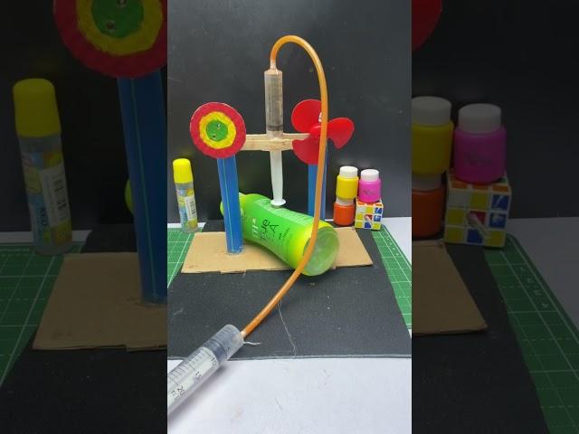 Hydraulic lifting machine project #hydraulic #science #experiment #project #shorts #dcmotor #tech