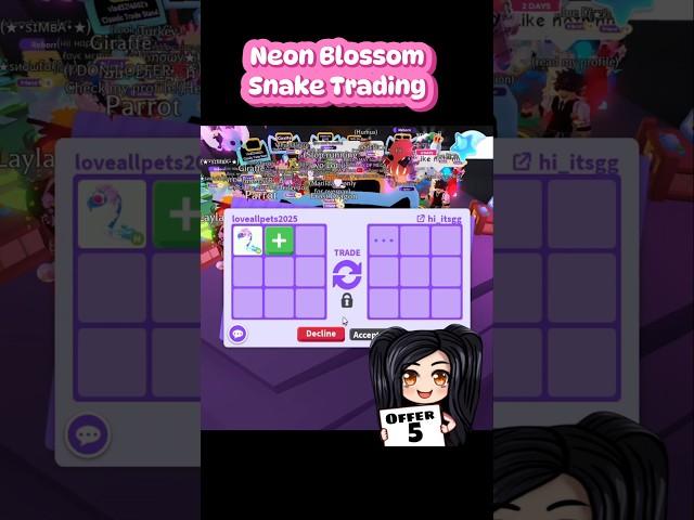 Trading The New Neon Blossom Snake January 2025 Adopt Me 