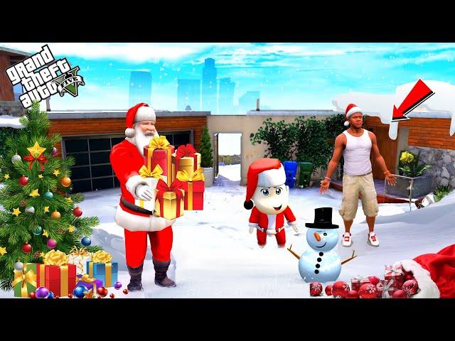 Franklin & Shinchan Celebrate Christmas In GTA 5 || Got Christmas Gift From SANTA CLAUS in Gta 5