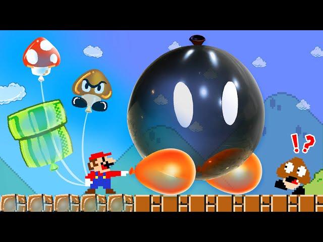 Super Mario Bros. But What If Everything Mario Touches Turns into Balloon? | ADN MARIO GAME