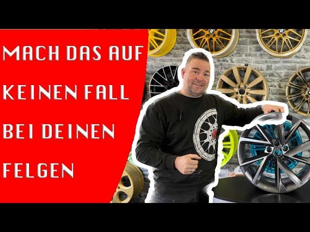 Mach das NICHT mit deinen FELGEN  !! FELGE kaputt schleifen CNC I Frontpoliert I Zweifarbig