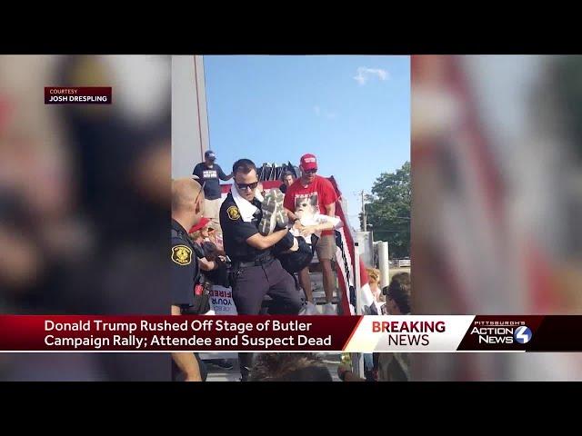 Viewer video: 2 injured people taken from Trump rally in Butler