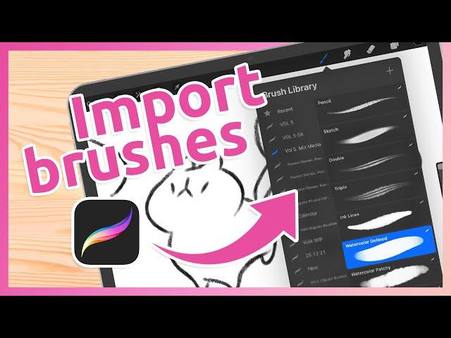 How to import brushes into Procreate  FREE brush  Quick tutorial