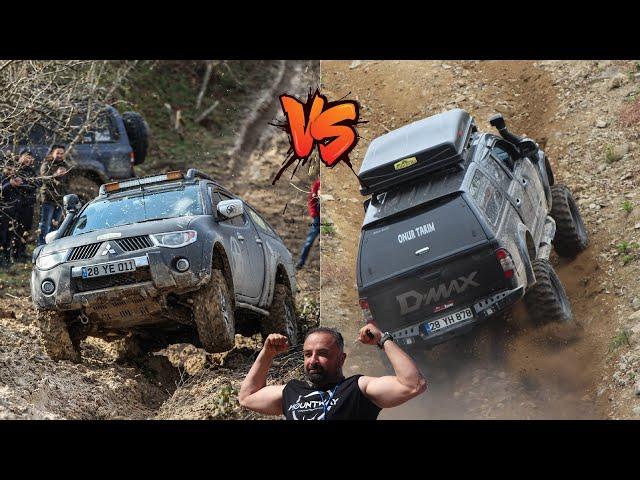 Mitsubishi L200 vs Isuzu DmaxExtreme OFF ROAD @ TURKIYE Blacksea Giresun