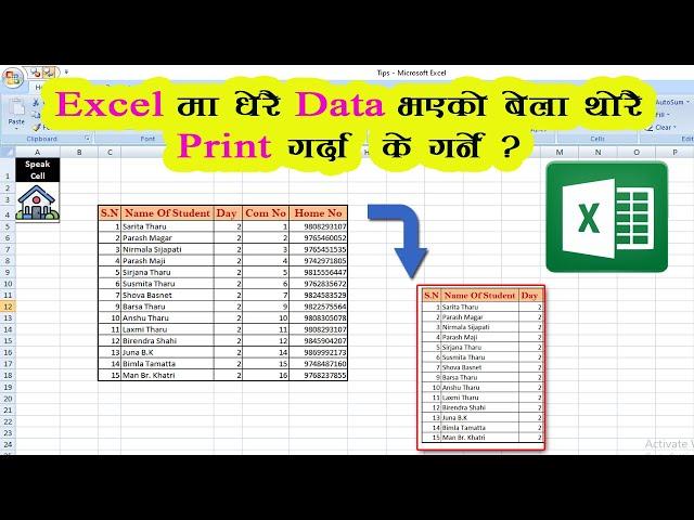 Print Area in Excel || How to Set Print Area in Excel || Ms Excel