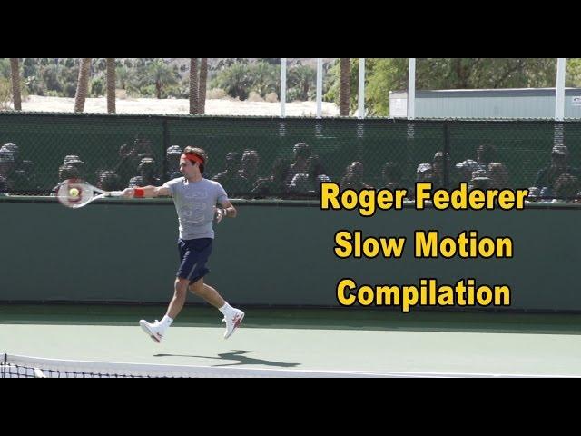 Roger Federer Super Slow Motion Compilation - Forehand, Backhand, Serve, Volleys and Overheads