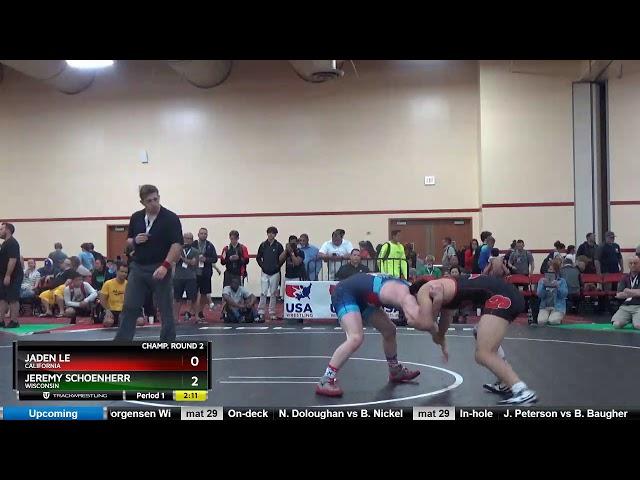 Junior 138 Jaden Le California Vs Jeremy Schoenherr Wisconsin