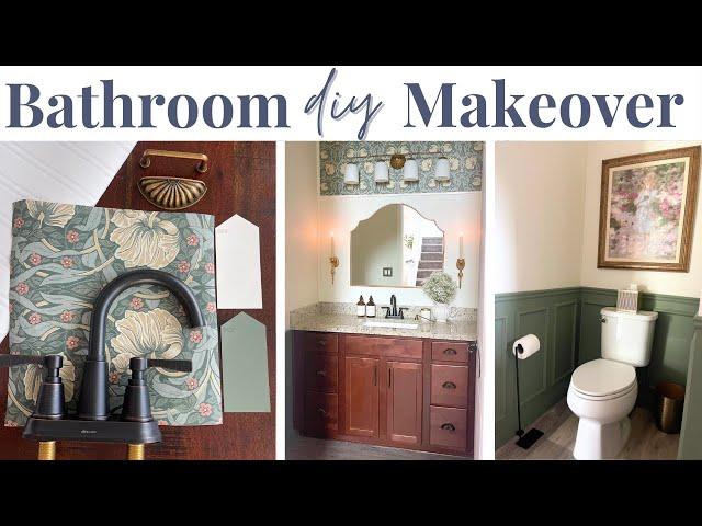 DIY SMALL BATHROOM MAKEOVER ON A BUDGET | Small Bathroom Decorating Ideas | Bathroom DIY