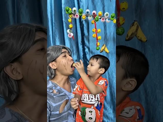 Baby picks eye candy for poor grandpa to eat #shorts #baby #cute