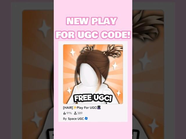 ️NEW Play for UGC Code! 15k points! #robloxugc #robloxcodes #roblox #robloxshorts #robloxafk