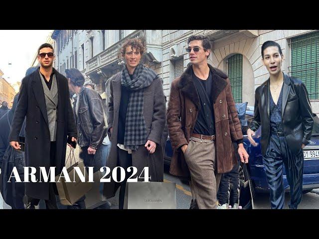 GIORGIO ARMANI MENSWEAR FALL-WINTER 2024 | ITALIAN STYLE AT MILAN FASHION WEEK