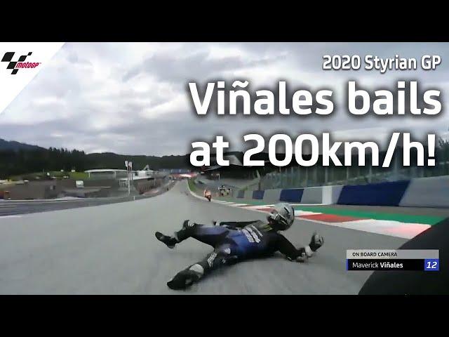 Viñales' scary crash at over 200kmh | 2020 Styrian GP