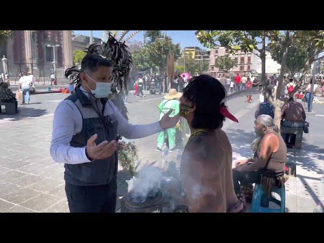 Aztec cleansing ritual with copal