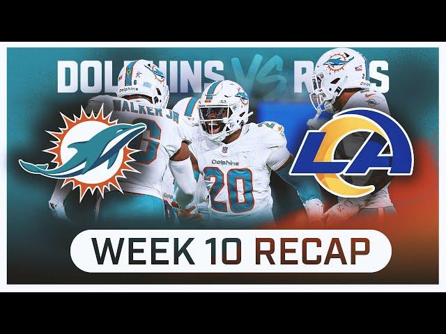 Miami Dolphins Vs Los Angeles Rams Week 10 Recap! Dominant Defense!