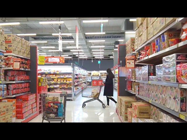 Korean Supermarket Walk Around Homeplus in South Korea