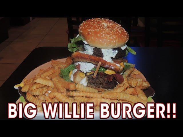 BIG WILLIE BURGER CHALLENGE w/ TARTAR SAUCE!!